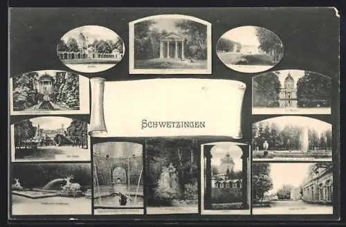 AK Schwetzingen, Schloss, Schlossgarten, Moschee
