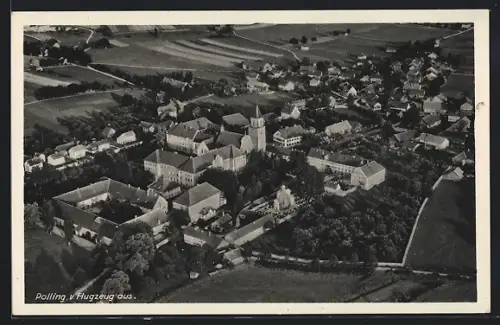 AK Polling / Obb., Ortsansicht aus dem Flugzeug