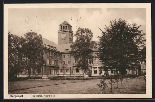 AK Hamburg-Bergedorf, Rathaus Rückseite