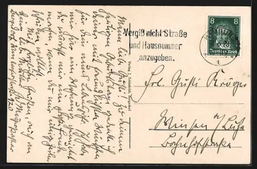 AK Hamburg-Bergedorf, Rathaus Rückseite