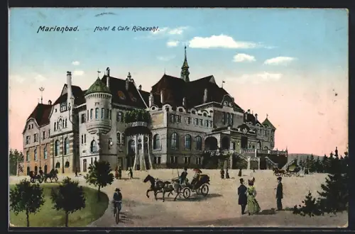 AK Marienbad, Hotel und Cafe Rübezahl