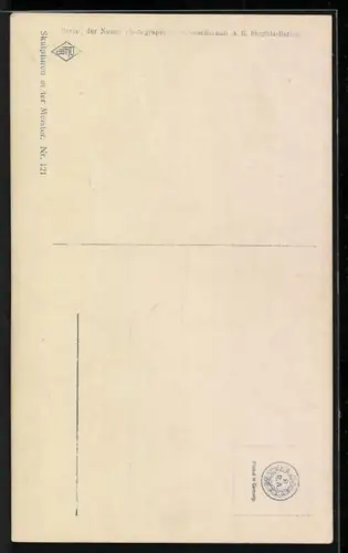 AK Plastik von Fritz Klimsch: Paar auf einem Stein, Phantasie