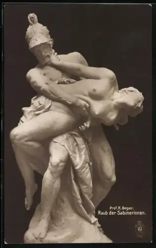 AK Frau verteidigt sich gegen einen Soldaten, Raub der Sabinerinnen