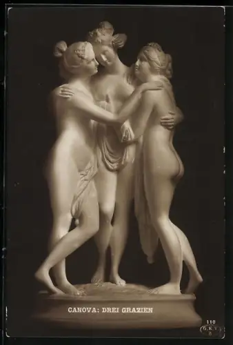 AK Die drei Grazien in Tücher gekleidet