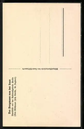 AK Bergmann von der Saar mit Laterne am Gürtel