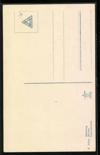 AK Nachdenkliche Frau in antikem Gewand