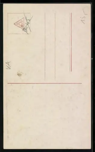 AK Frau sitzt auf einem Felsen, Echo