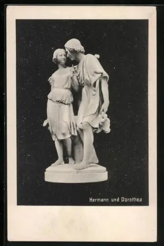 AK Hermann und Dorothea in altertümlichen Gewändern