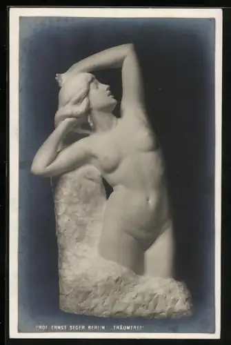 AK Nackte Dame in eleganter Pose, Träumer