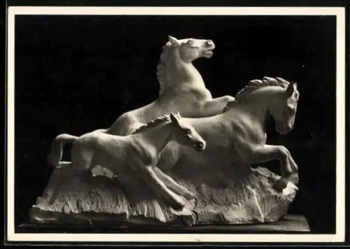 AK Drei rennende Pferde