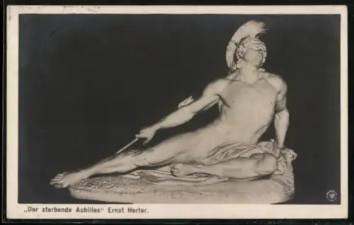 AK Der sterbende Achilles mit dem Pfeil in der Ferse