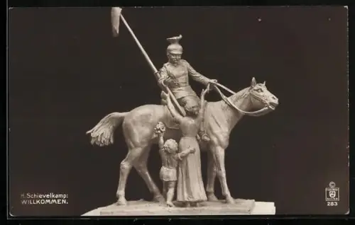 AK Soldat wird von seiner Familie begrüsst, Wilkommen