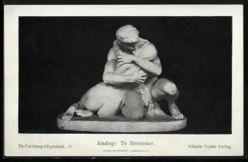 AK Paar küsst sich in inniger Umarmung, To Mennesker