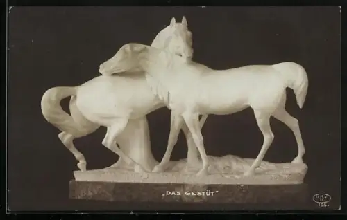 AK Zwei Pferde, Das Gestüt