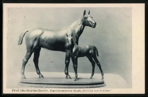 AK Hannoversche Stute mit ihrem Fohlen