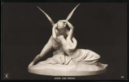 AK Amor und Psyche in liebsamer Pose