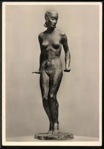 AK Fritz Klimsch: Tänzerin, Plastik, nackte Frau, Erotik