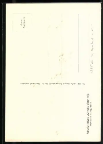 AK Georg Kolbe Junges Weib 1938