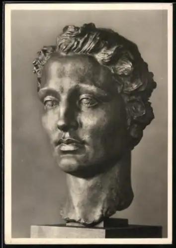 AK Prof. Jakob Wilhelm Fehrle, Büste Mädchen aus dem Schwarzwald