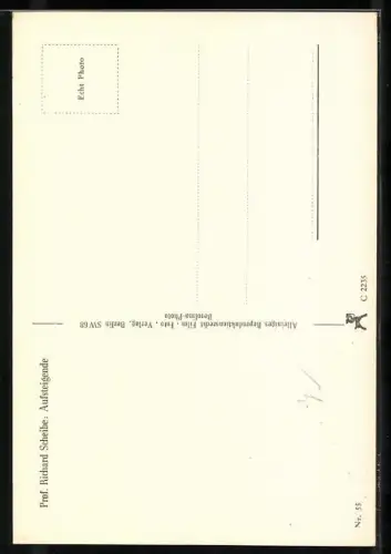 AK Aufsteigende, Statue einer nackten Frau, von Prof. Richard Scheibe