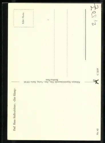 AK Prof. Hans Haffenrichter, Plastik Der Klang