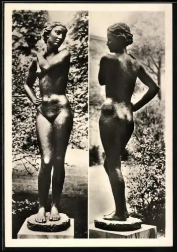 AK Skulptur in Wind und Sonne von F. Klimsch