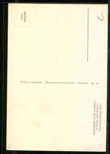 AK Skulptur in Wind und Sonne von F. Klimsch