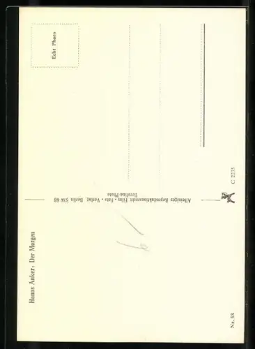 AK Plastik Der Morgen von Hanns Anker