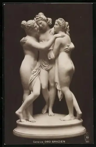 AK Plastik Die Drei Grazien von Canova