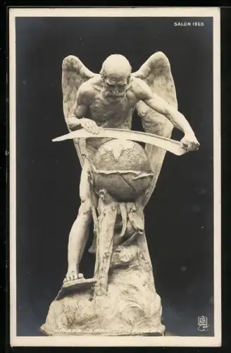 AK Skulptur L'Immortel Rémouleur von J. Perrin