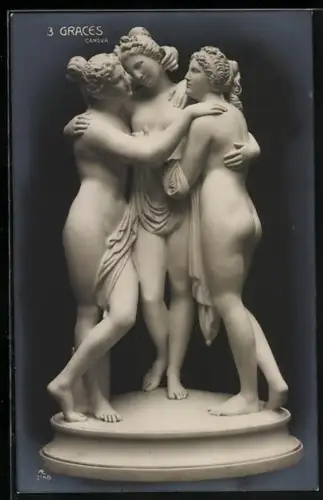 AK Plastik Die Drei Grazien von Canova
