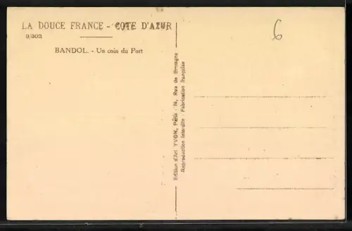 AK Bandol, Un coin du Port