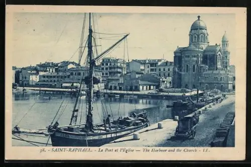 AK Saint-Raphael, Le Port et l`Eglise