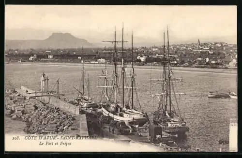 AK Saint-Raphael /Cote d`Azur, Le Port et Frejus