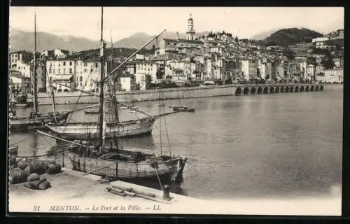 AK Menton, Le Port et la Ville