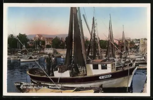 AK Toulon, Un coin du Port au Mourillon, Segelboote