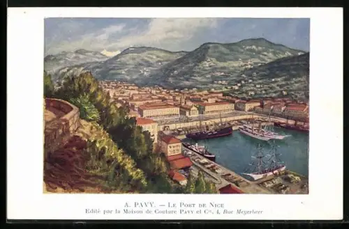 Künstler-AK Nice, le port