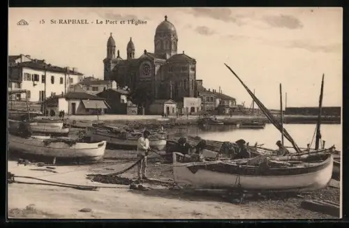 AK St-Raphael, Le Port et l`Eglise