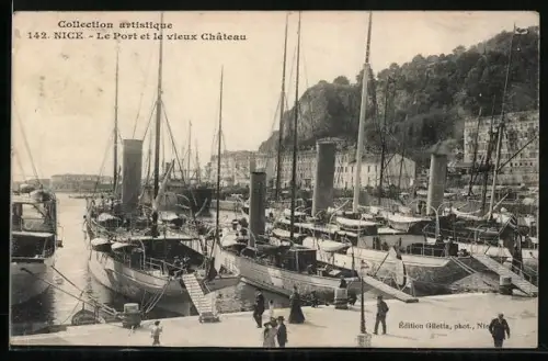 AK Nice, Le Port et le vieux Château