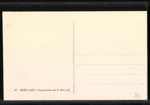 AK Port-Said, General view harbour, Schiffe im Hafen