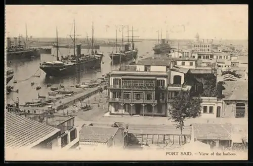 AK Port Said, View of the harbour, Hafen