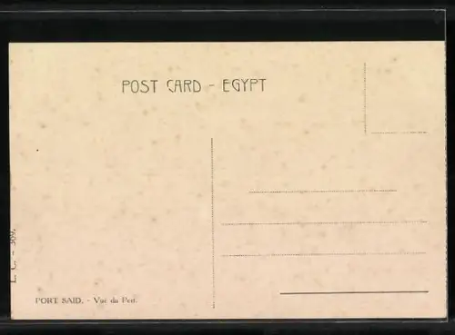 AK Port Said, View of the harbour, Hafen