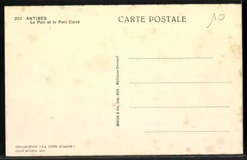 AK Antibes, Le Port et le Fort Carré