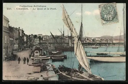 AK Cannes, Le Quai et le Port