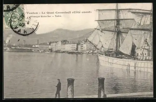 AK Toulon, Le Quai Cronstadt, Côté ouest