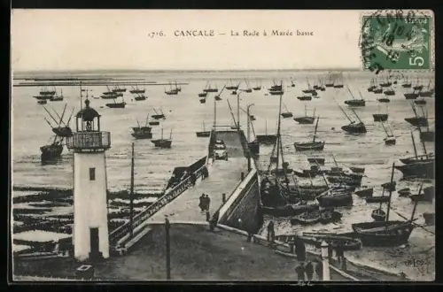 AK Cancale, La Rade à Marée basse