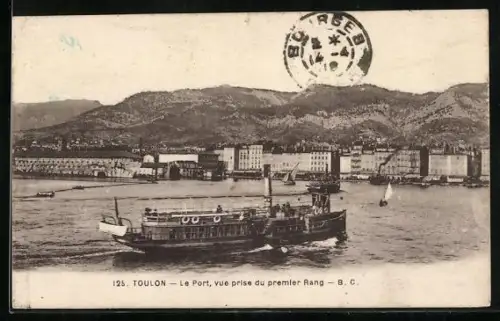 AK Toulon, Le Port, vue prise du premier Rang