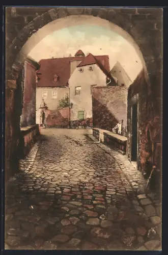 AK Meissen / Elbe, Torturm der Zugbrücke