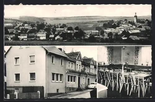 AK Regnitzlosau /Bayern, Totalansicht, Gasthof Grüner Baum