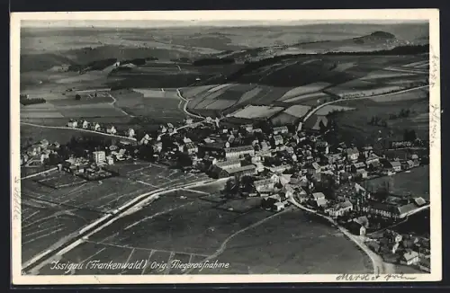 AK Issigau /Frankenwald, Ortsansicht, Fliegeraufnahme
